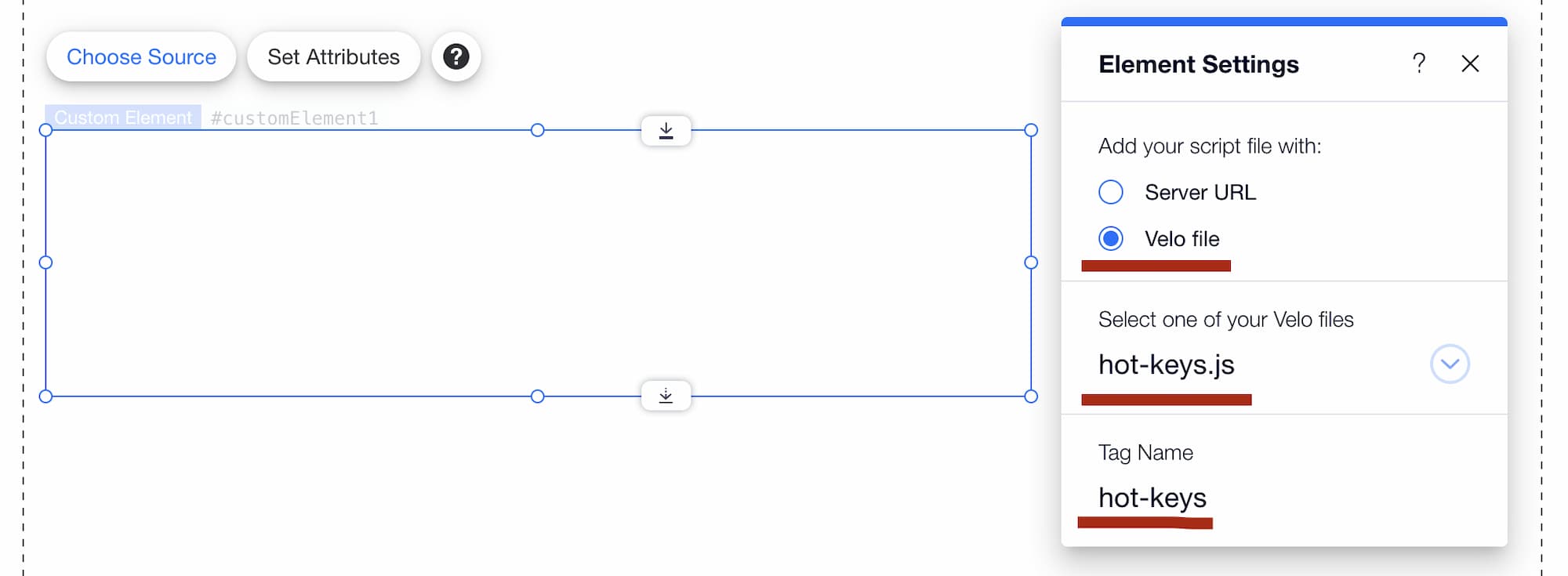 add custom element in wix editor