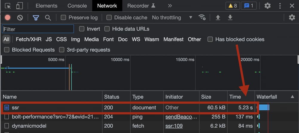 chrome network inspector